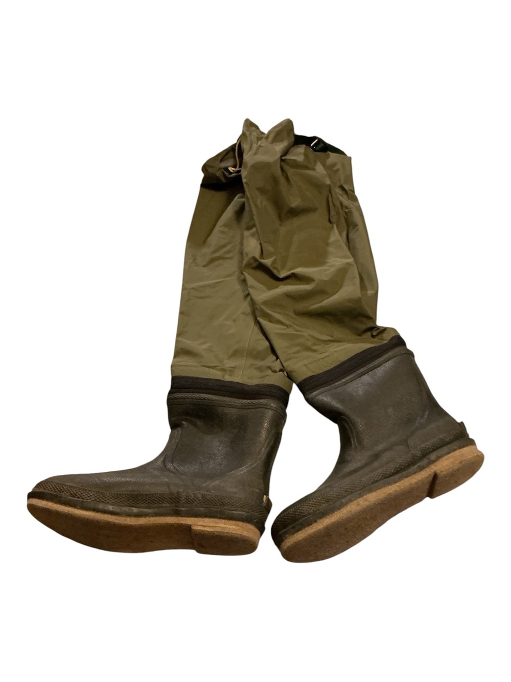 Olive Green and Black Waterproof Wader Boots - Men's - Picture 2 of 3